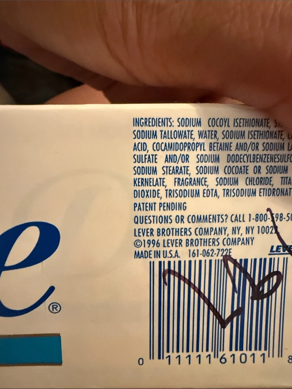 VTG 1996 Dove Beauty Bar‎ Soap 1/4 moisture cream, White, 5 Bars